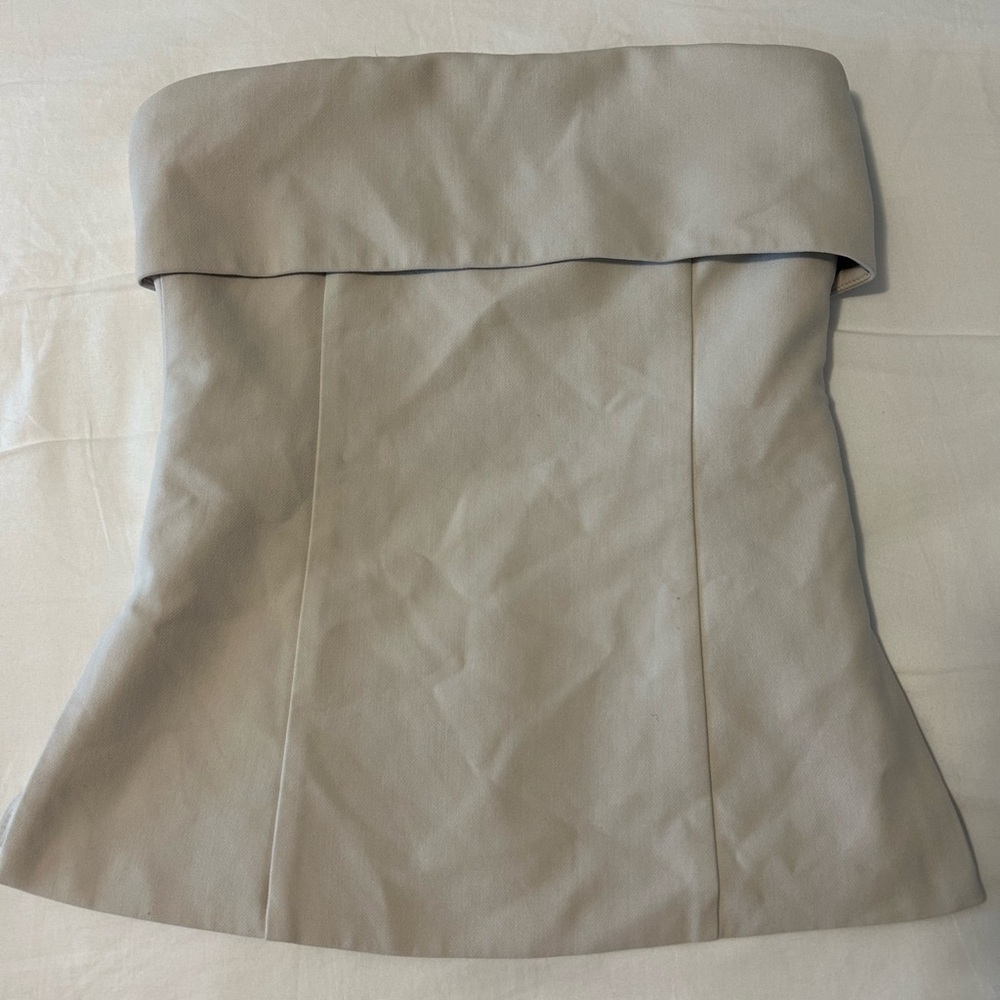 Aritzia Babaton Element Tube Top Heather Matte Pearl